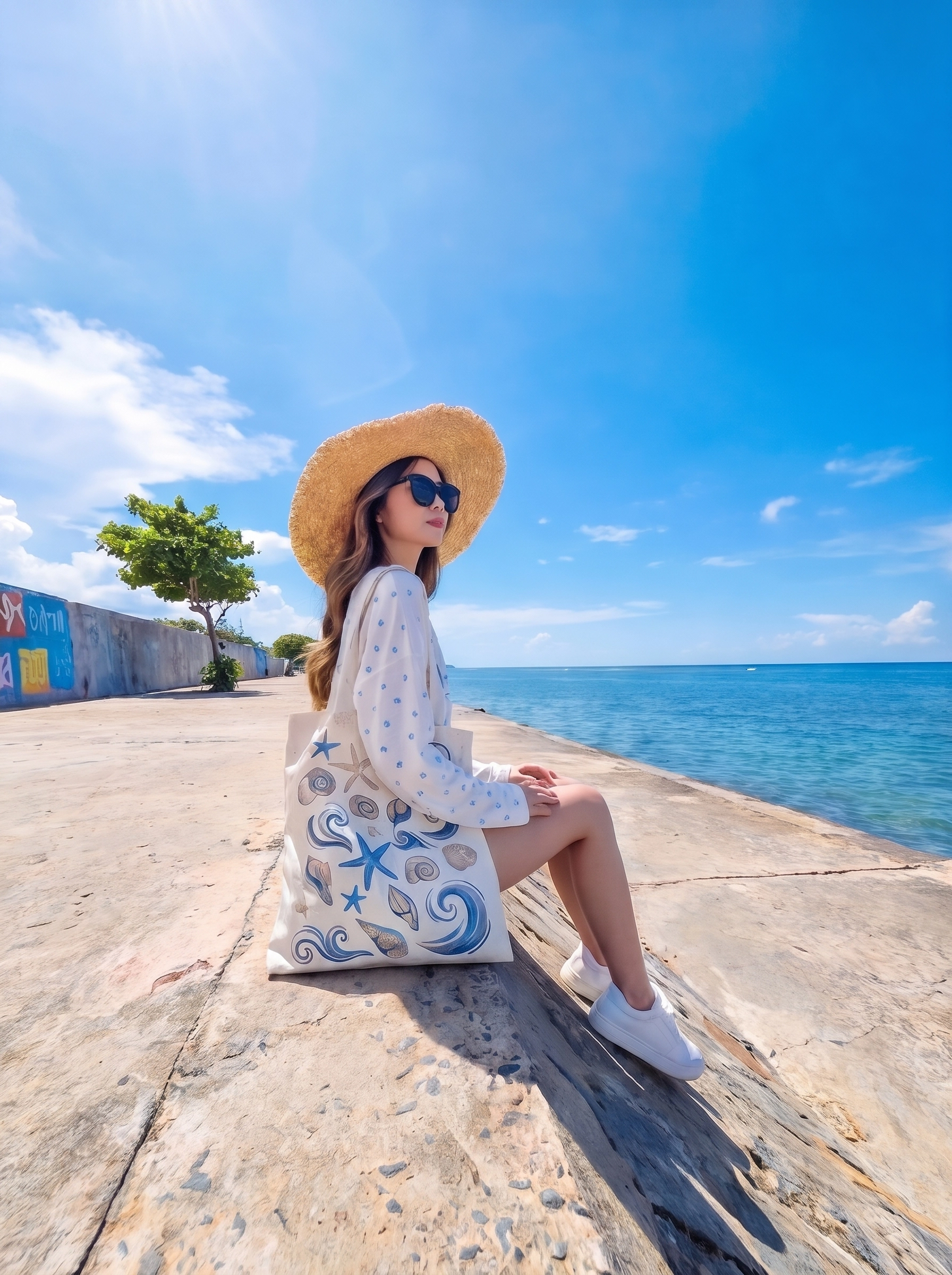 Ocean Vibes tote bag preview